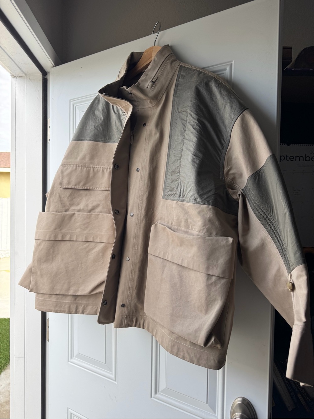 Lululemon Gathering Storm Short Jacket Neutral Beige Utility Pockets